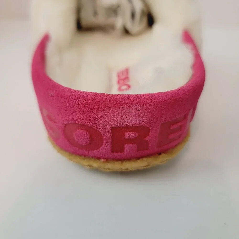 Sorel Girls Youth Size 5 Nakiska Slide II Slippers Cactus Pink NIB
